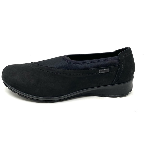 Flexus by Spring Step Sofran Black Nubuck Waterproof slip on shoes - Picture 1 of 8